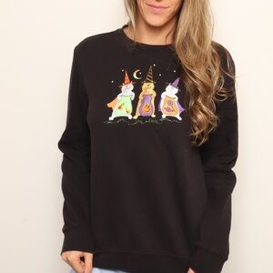 🎃 Vintage Holiday Editions Black Halloween Cat Sweater